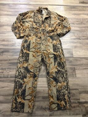 Vintage Deer River Outdoor Apparel Camouflage Coverall